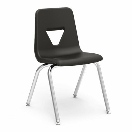 VIRCO 2000 Series 18" Classroom Chair, 5th Grade - Adult with Nylon Glides - Black Seat 2018